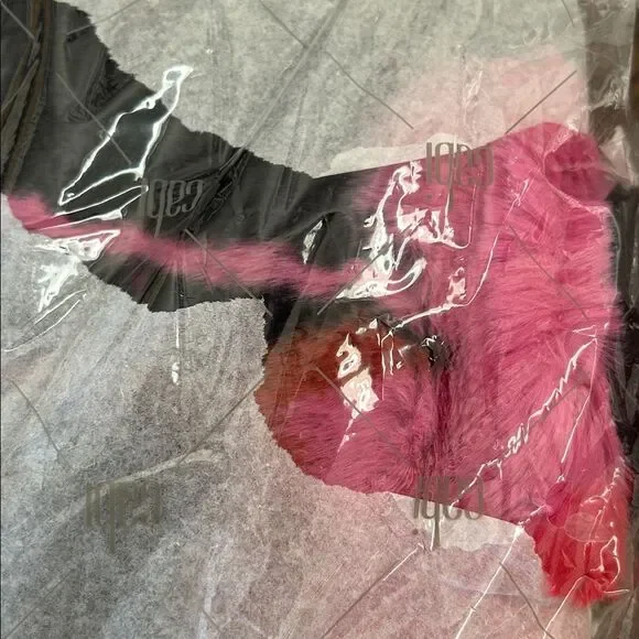 Gray and Pink Floral tote in packaging